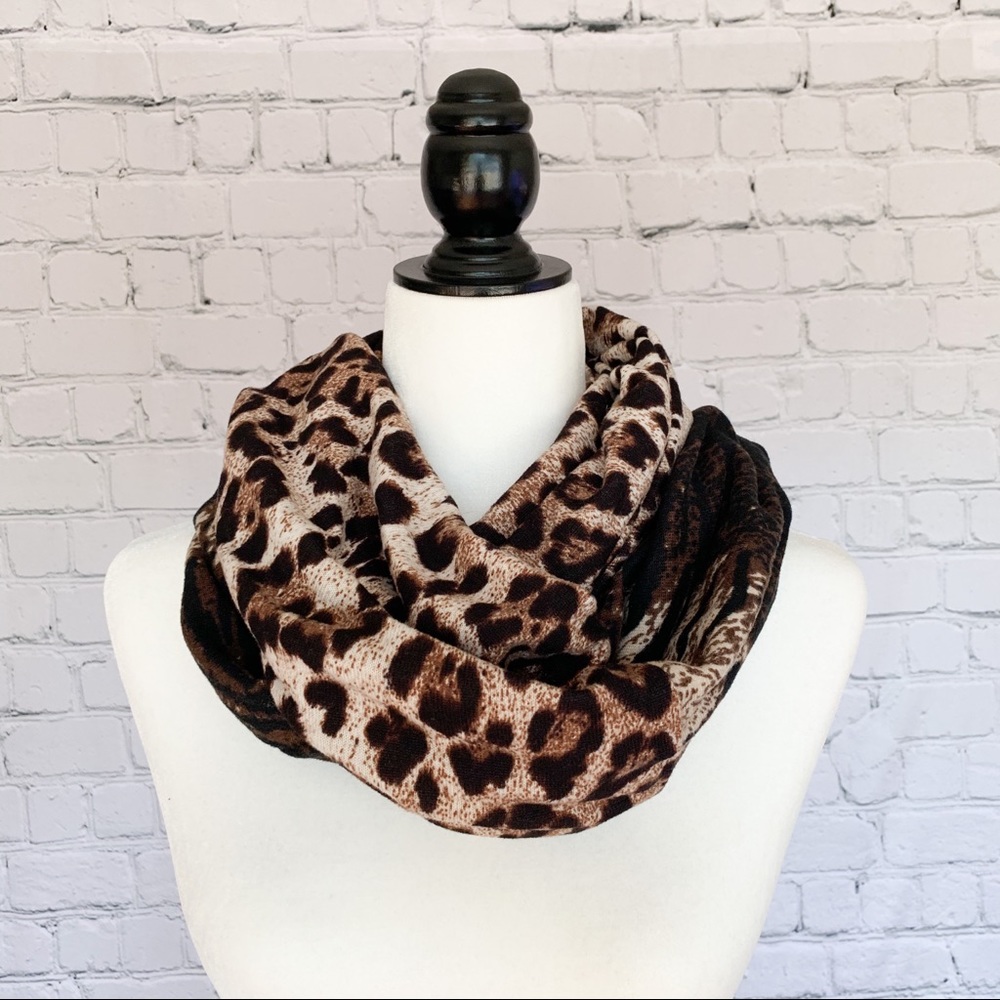 Aldo Leopard Print Infinity Scarf